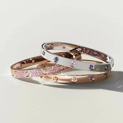[Sophire Jewelry]CLASSIC 6.1MM LOVE BRACELET 10-DIAMOND MULTICOLOR