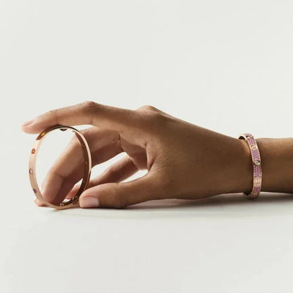 [Sophire Jewelry]CLASSIC 6.1MM LOVE BRACELET 10-DIAMOND MULTICOLOR