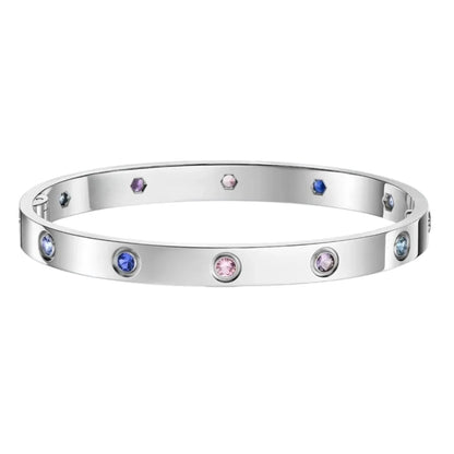 [Sophire Jewelry]CLASSIC 6.1MM LOVE BRACELET 10-DIAMOND MULTICOLOR