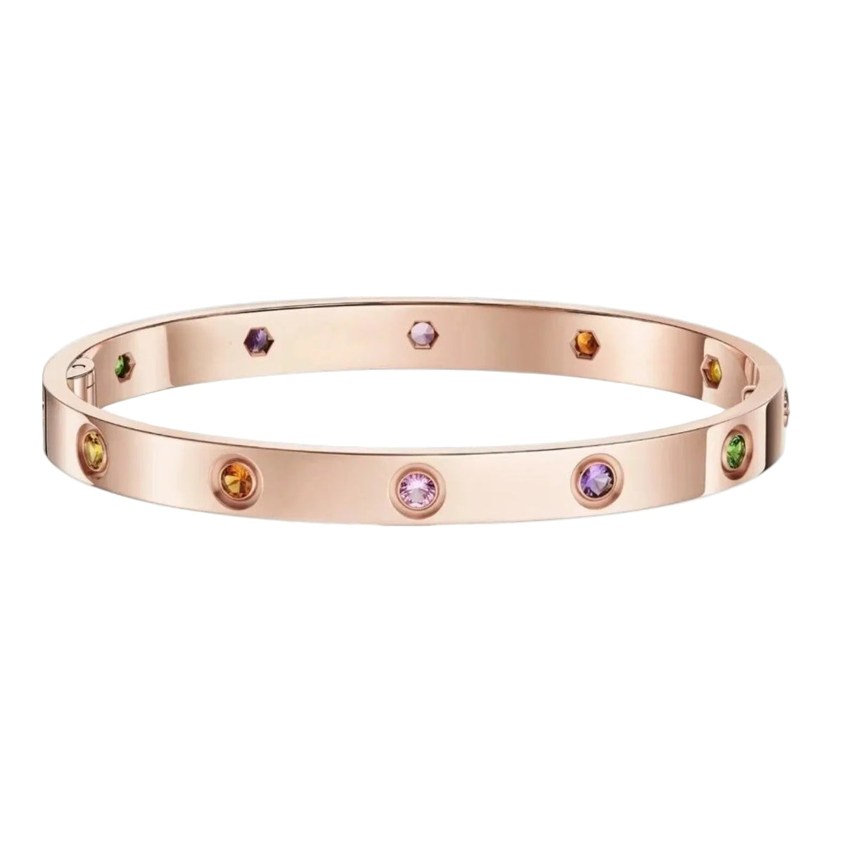 [Sophire Jewelry]CLASSIC 6.1MM LOVE BRACELET 10-DIAMOND MULTICOLOR