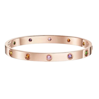 [Sophire Jewelry]CLASSIC 6.1MM LOVE BRACELET 10-DIAMOND MULTICOLOR