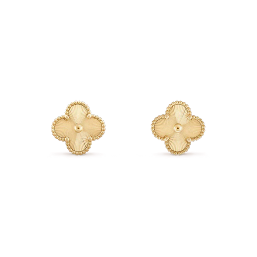 [Sophire Jewelry ]CLOVER MINI 9.5MM LASER EARRINGS