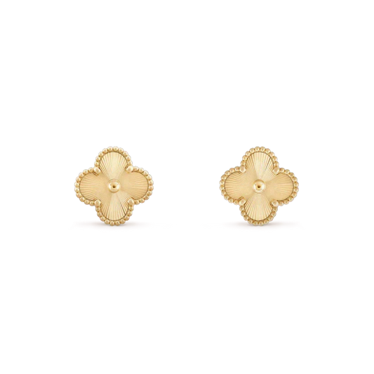 [Sophire Jewelry ]CLOVER MINI 9.5MM LASER EARRINGS