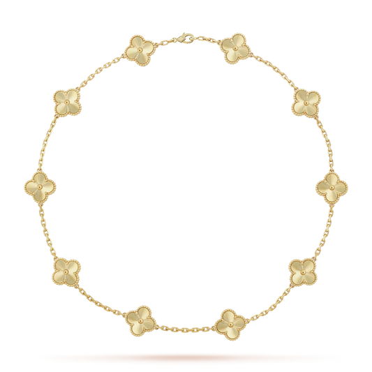[Sophire]CLASSIC LUCKY 10-MOTIF CLOVER NECKLACE GOLD COLLECTION