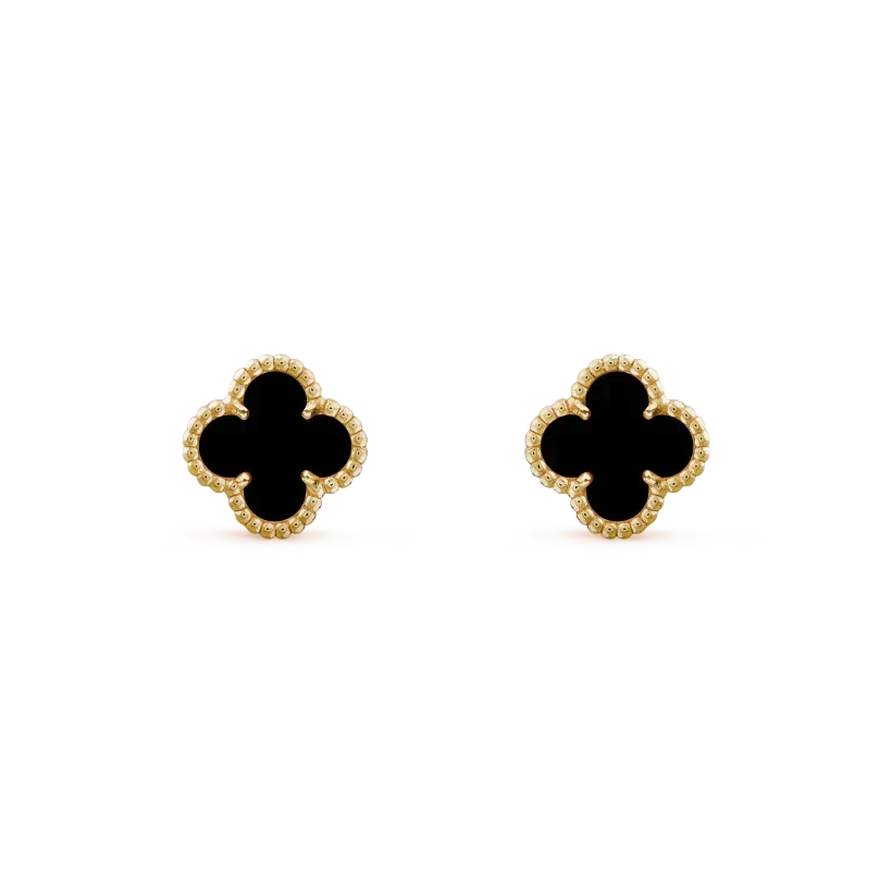 [Sophire Jewelry ]CLOVER MINI 9.5MM BLACK MOP EARRINGS