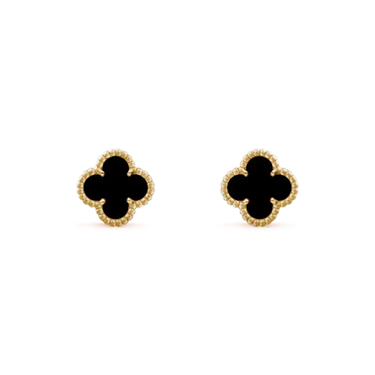 [Sophire Jewelry ]CLOVER MINI 9.5MM BLACK MOP EARRINGS