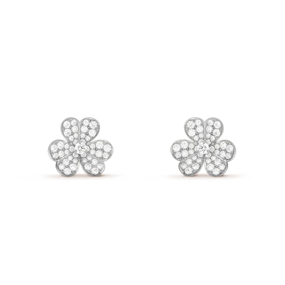 [Sophire Jewelry ]CLOVER COMOS DIAMOND EARRINGS SILVER