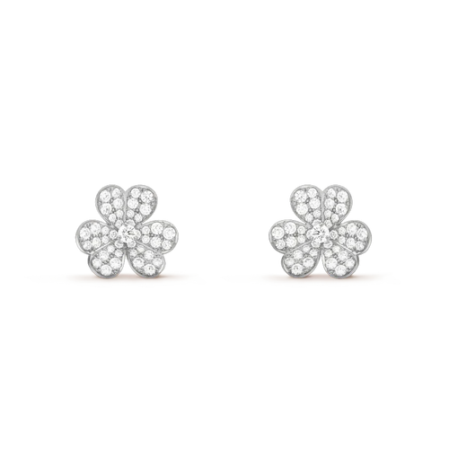 [Sophire Jewelry ]CLOVER COMOS DIAMOND EARRINGS SILVER