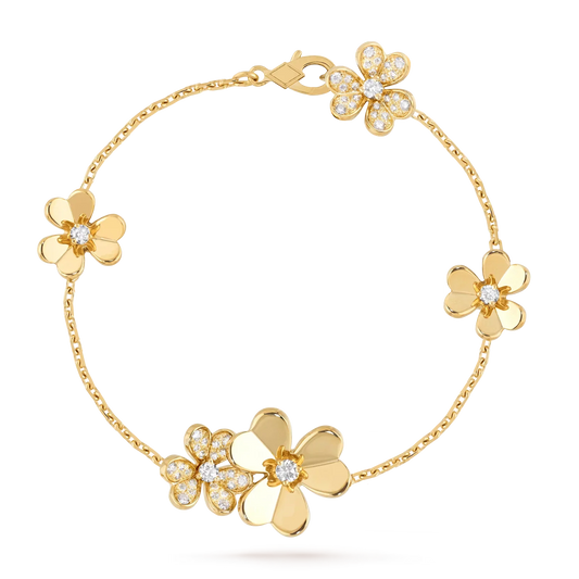 [Sophire]LUMINOUS BLOSSOM 5-MOTIF CHARM BRACELET