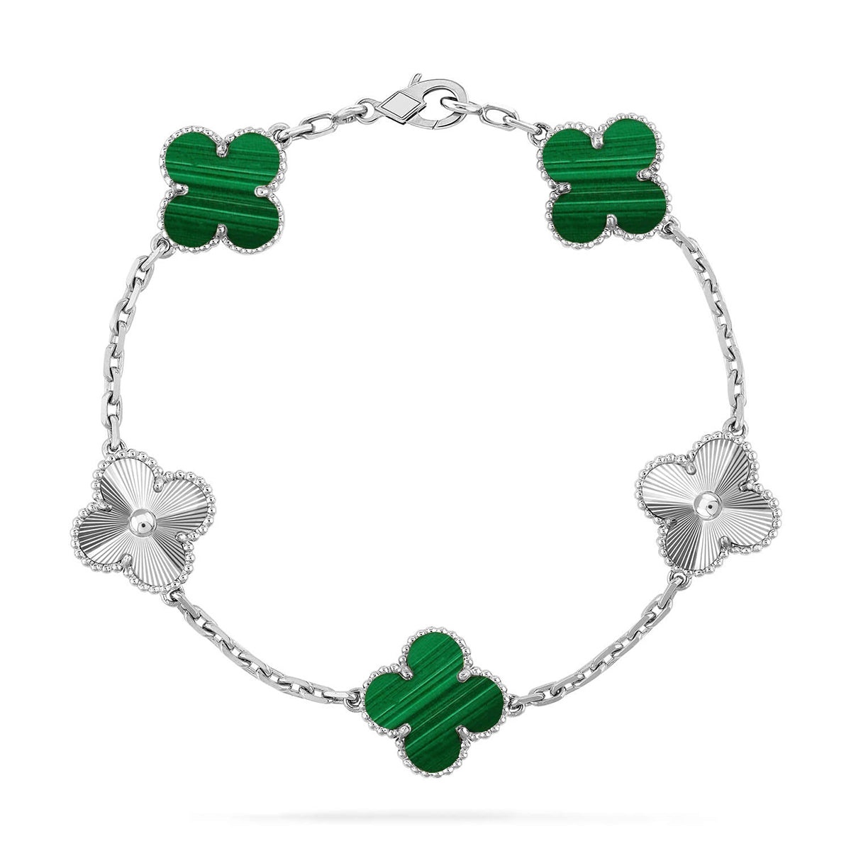 [Sophire Jewelry ] CLOVER 5 MOTIF MALACHITE BRACELET COLLECTION