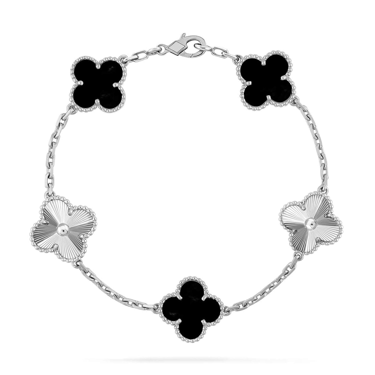 [Sophire Jewelry ] CLOVER 5 MOTIF ONYXS BRACELET COLLECTION