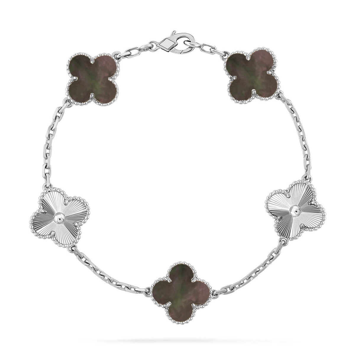 [Sophire Jewelry ] CLOVER 5 MOTIF GRAY MOP BRACELET COLLECTION