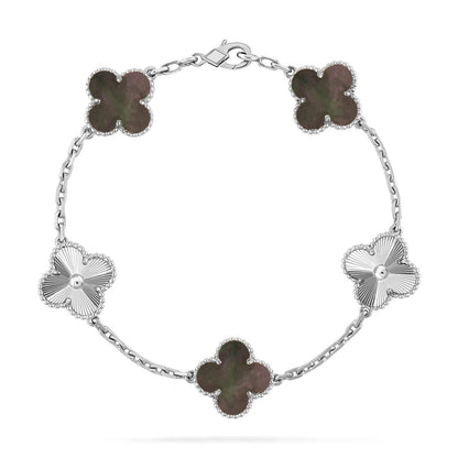 [Sophire Jewelry ] CLOVER 5 MOTIF GRAY MOP BRACELET COLLECTION