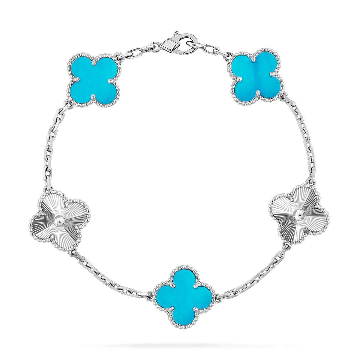 [Sophire Jewelry ] CLOVER 5 MOTIF TURQUOISE BRACELET COLLECTION
