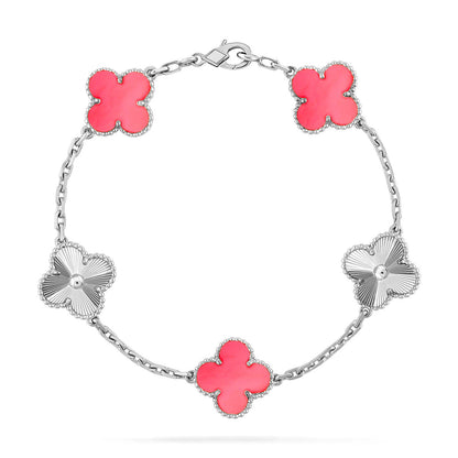 [Sophire Jewelry ] CLOVER 5 MOTIFS  PINK MOP BRACELET COLLECTION