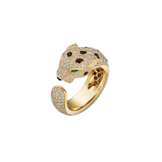 [Sophire]PANTHÈRE DE DIAMOND HALF-PAVÉ MEDIUM RING