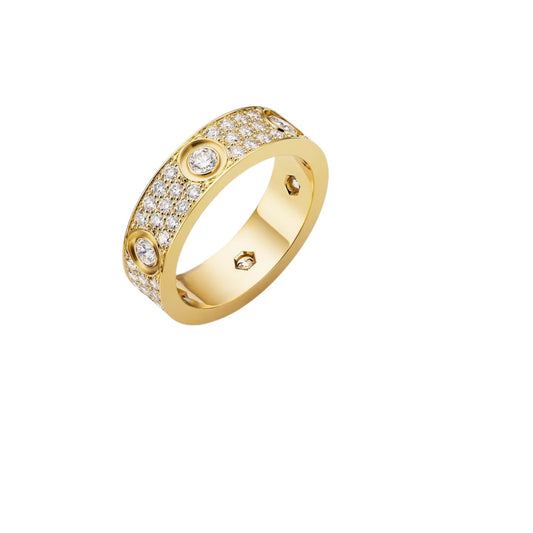 [Sophire]LOVE 5.5MM FULL-PAVÉ 6-DIAMOND RING