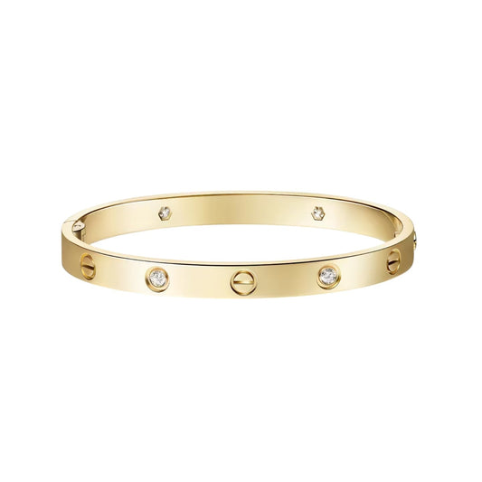 [Sophire]CLASSIC 6.1MM LOVE SINGLE-SCREW CLOSURE BANGLE - 4-DIAMOND