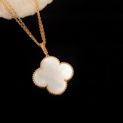 [Sophire Jewelry ]CLOVER 25MM MOP LARGE PENDANT NECKLACE