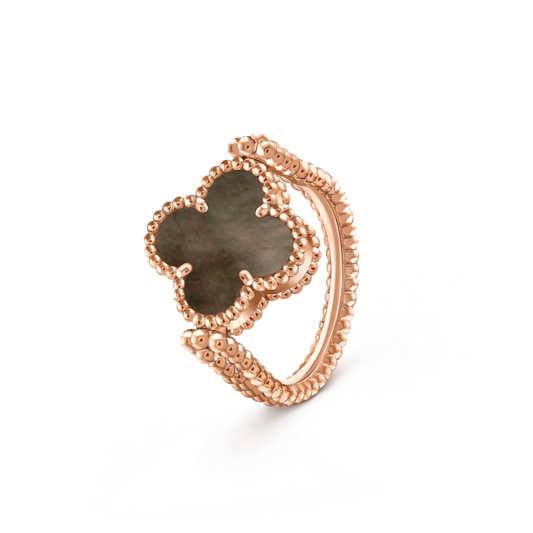 [Sophire]LUCKY CLOVER ROSE GOLD REVERSIBLE RING