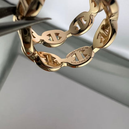 [Sophire Jewelry]GLOSSY FINISH SQUARE COMBINATION DOUBLE-LAYER PIG NOSE RING