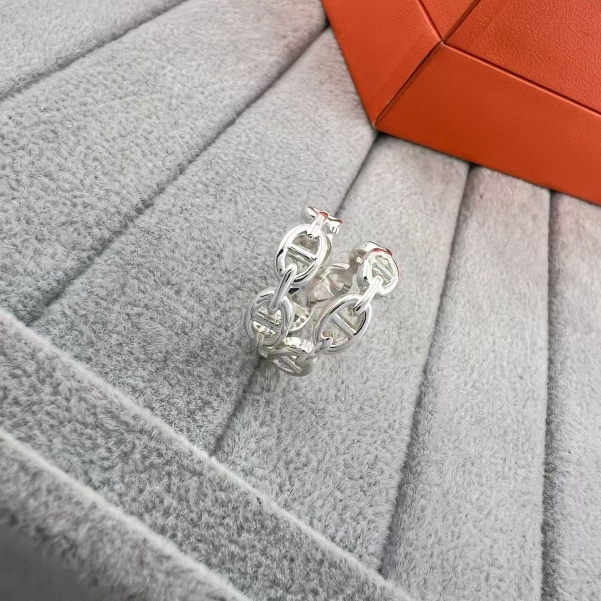 [Sophire Jewelry]GLOSSY FINISH SQUARE COMBINATION DOUBLE-LAYER PIG NOSE RING