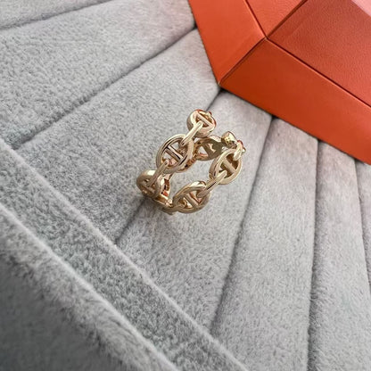 [Sophire Jewelry]GLOSSY FINISH SQUARE COMBINATION DOUBLE-LAYER PIG NOSE RING