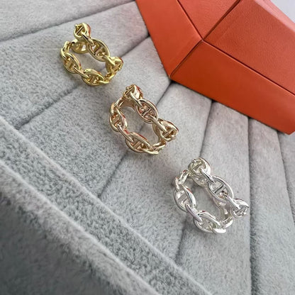 [Sophire Jewelry]GLOSSY FINISH SQUARE COMBINATION DOUBLE-LAYER PIG NOSE RING