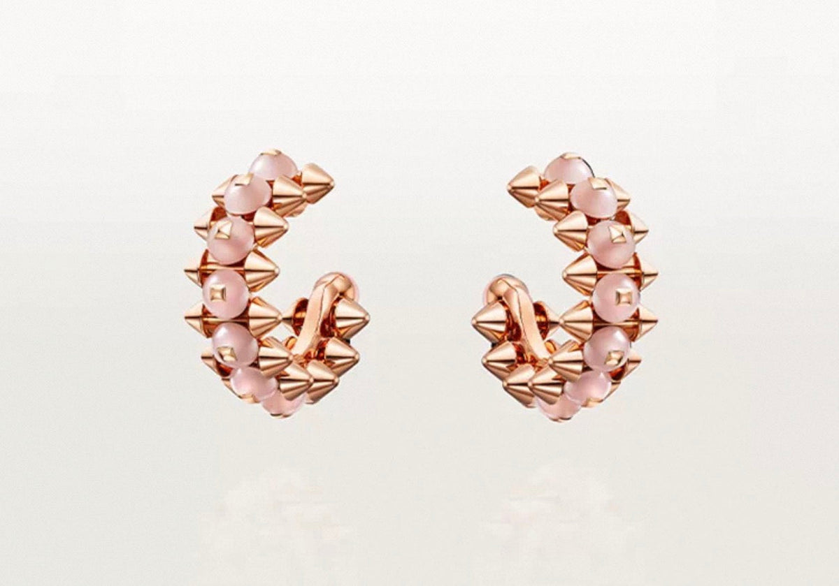 [Sophire Jewelry]CLASH COLLECTION AGATE CHALCEDONY STUD EARRINGS