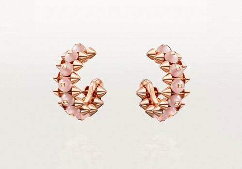 [Sophire Jewelry]CLASH COLLECTION AGATE CHALCEDONY STUD EARRINGS