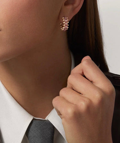 [Sophire Jewelry]CLASH COLLECTION AGATE CHALCEDONY STUD EARRINGS