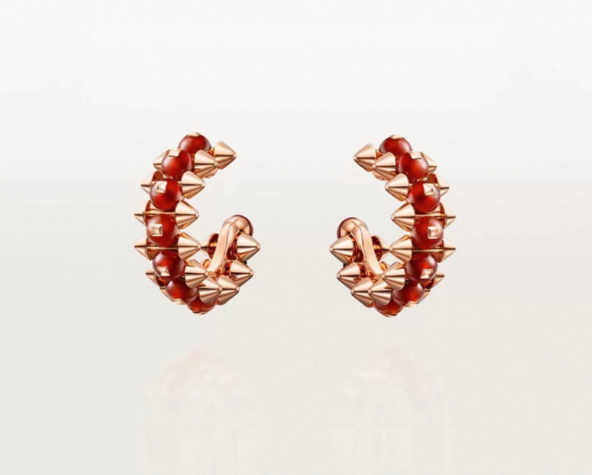 [Sophire Jewelry]CLASH COLLECTION AGATE CHALCEDONY STUD EARRINGS