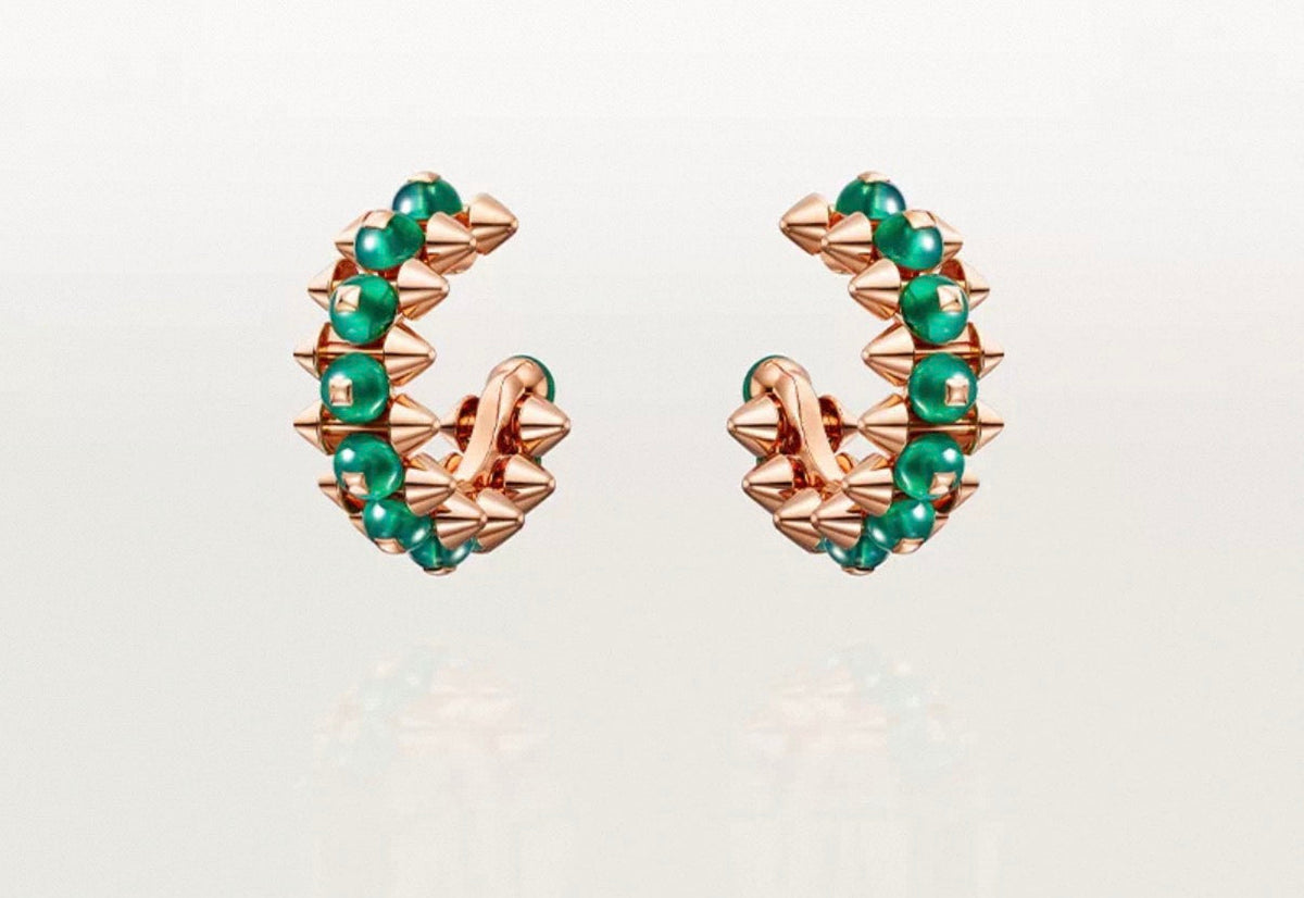 [Sophire Jewelry]CLASH COLLECTION AGATE CHALCEDONY STUD EARRINGS