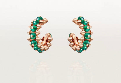 [Sophire Jewelry]CLASH COLLECTION AGATE CHALCEDONY STUD EARRINGS