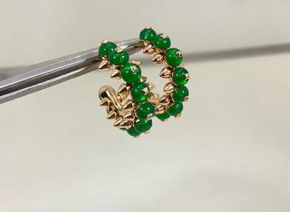 [Sophire Jewelry]CLASH COLLECTION AGATE CHALCEDONY STUD EARRINGS