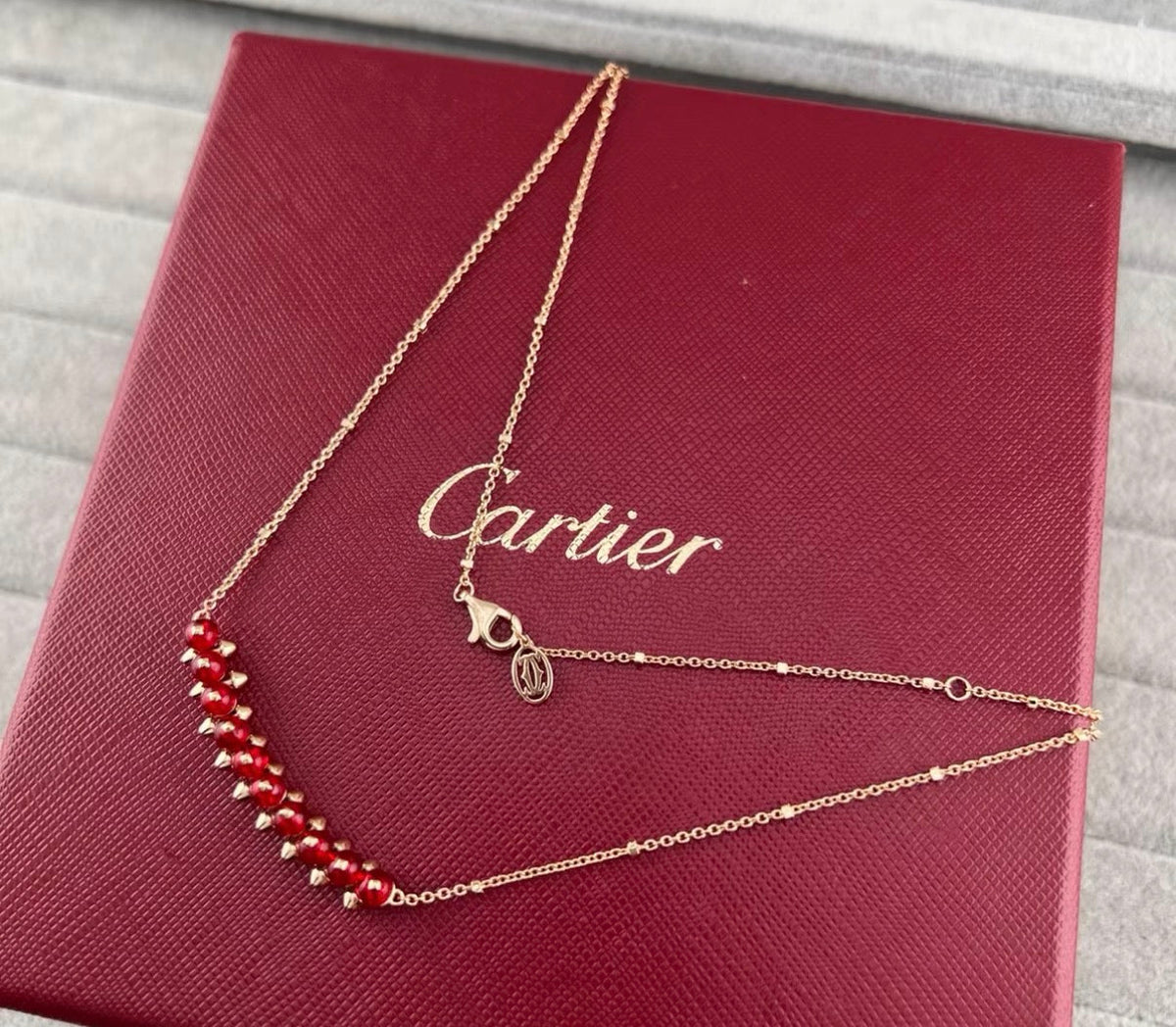 [Sophire Jewelry]CLASH COLLECTION AGATE CHALCEDONY STUD NECKLACE