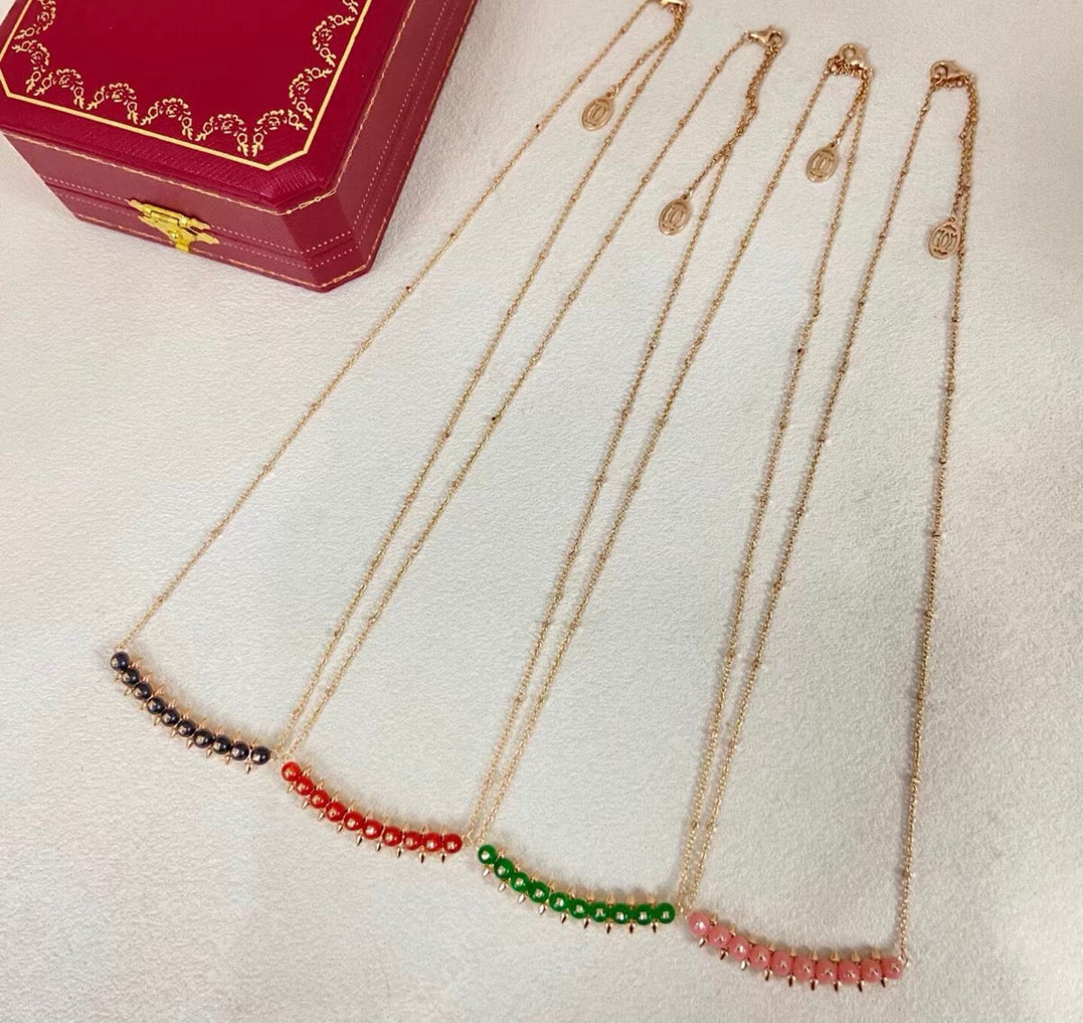 [Sophire Jewelry]CLASH COLLECTION AGATE CHALCEDONY STUD NECKLACE