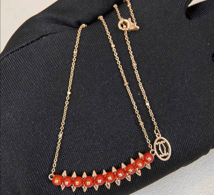 [Sophire Jewelry]CLASH COLLECTION AGATE CHALCEDONY STUD NECKLACE