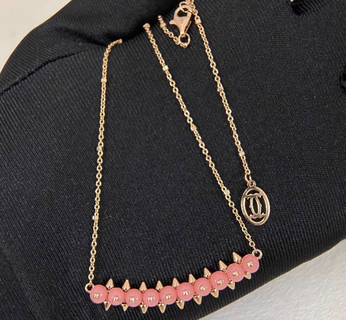 [Sophire Jewelry]CLASH COLLECTION AGATE CHALCEDONY STUD NECKLACE