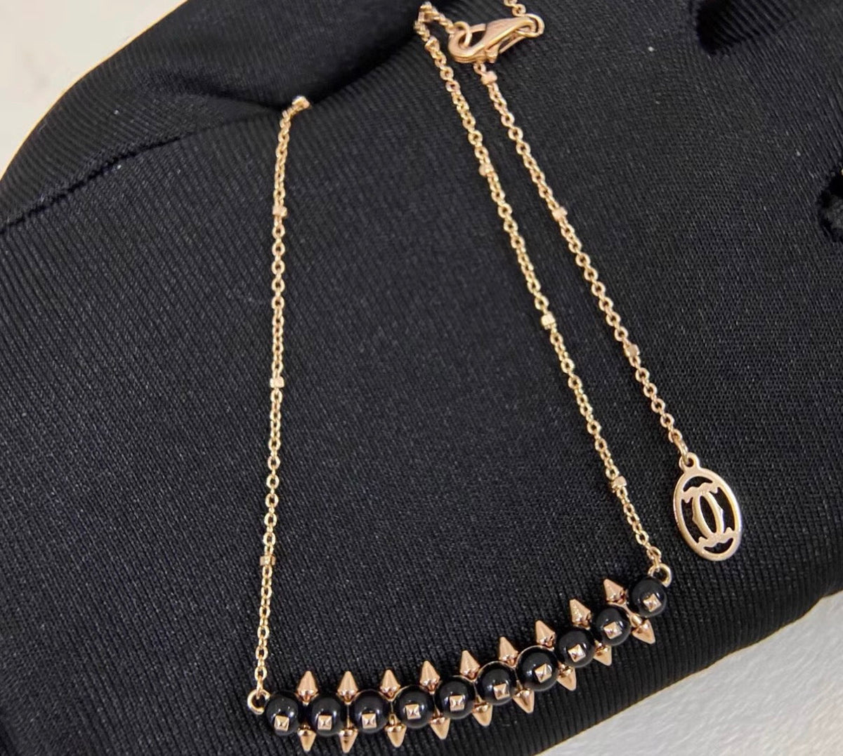 [Sophire Jewelry]CLASH COLLECTION AGATE CHALCEDONY STUD NECKLACE