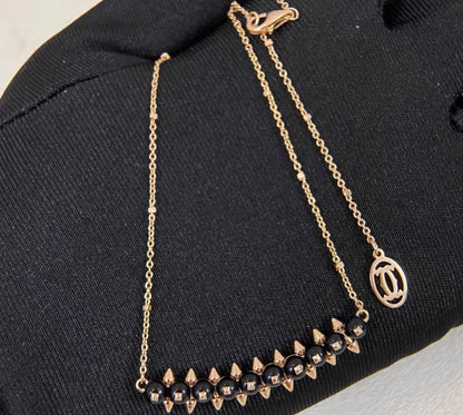 [Sophire Jewelry]CLASH COLLECTION AGATE CHALCEDONY STUD NECKLACE