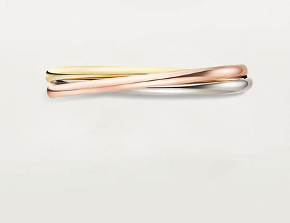 [Sophire]TRINITY COLLECTION CLASSIC THREE-COLOUR GOLD TRIPLE BAND BANGLE
