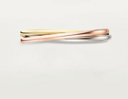 [Sophire]TRINITY COLLECTION CLASSIC THREE-COLOUR GOLD TRIPLE BAND BANGLE