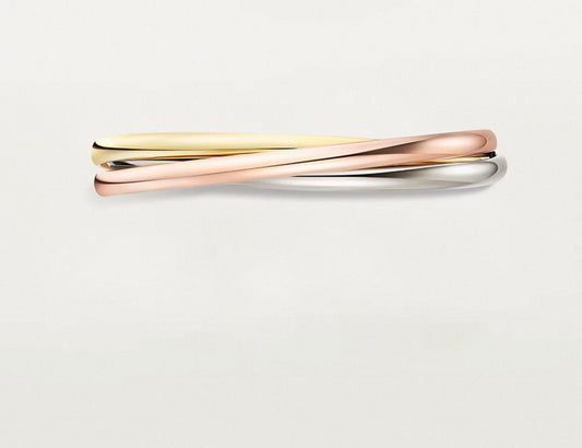 [Sophire]TRINITY COLLECTION CLASSIC THREE-COLOUR GOLD TRIPLE BAND BANGLE