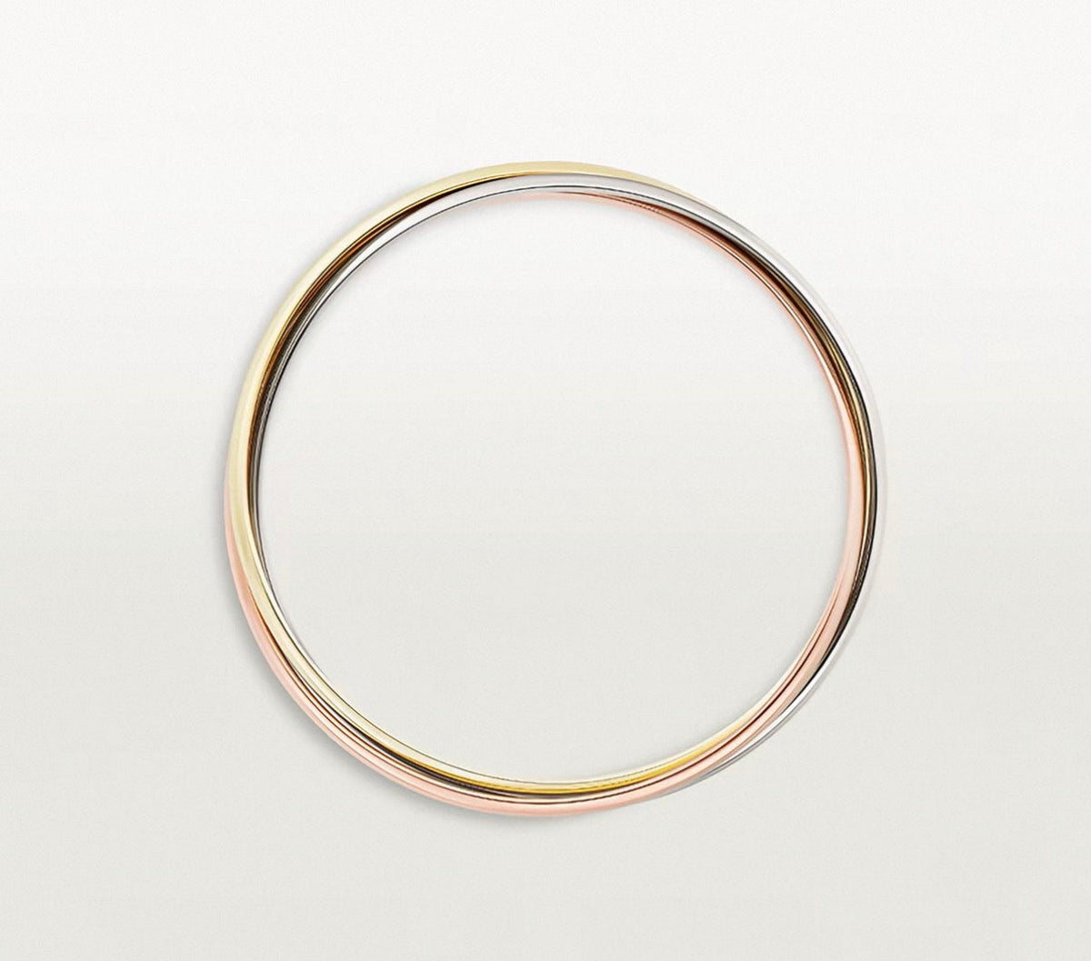 [Sophire]TRINITY COLLECTION CLASSIC THREE-COLOUR GOLD TRIPLE BAND BANGLE