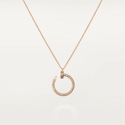 [Sophire Jewelry ]JUSTE NECKLACE PINK GOLD DIAMONDS