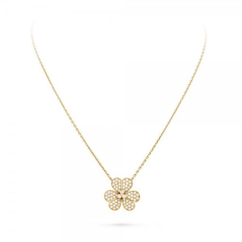 [Sophire Jewelry ]FLOWER DIAMOND NECKLACE