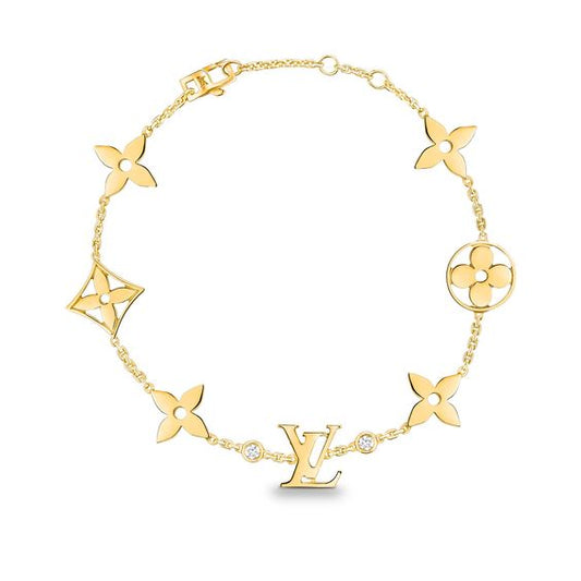 [Sophire]STAR AND SUN 7 MOTIFS GOLD BRACELET