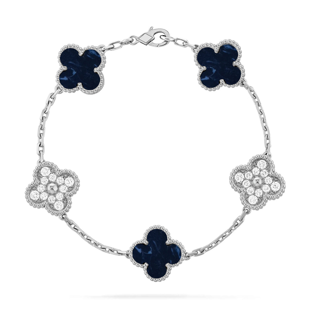 [Sophire Jewelry ]CLOVER 5 MOTIF PIETERSITE BRACELET COLLECTION