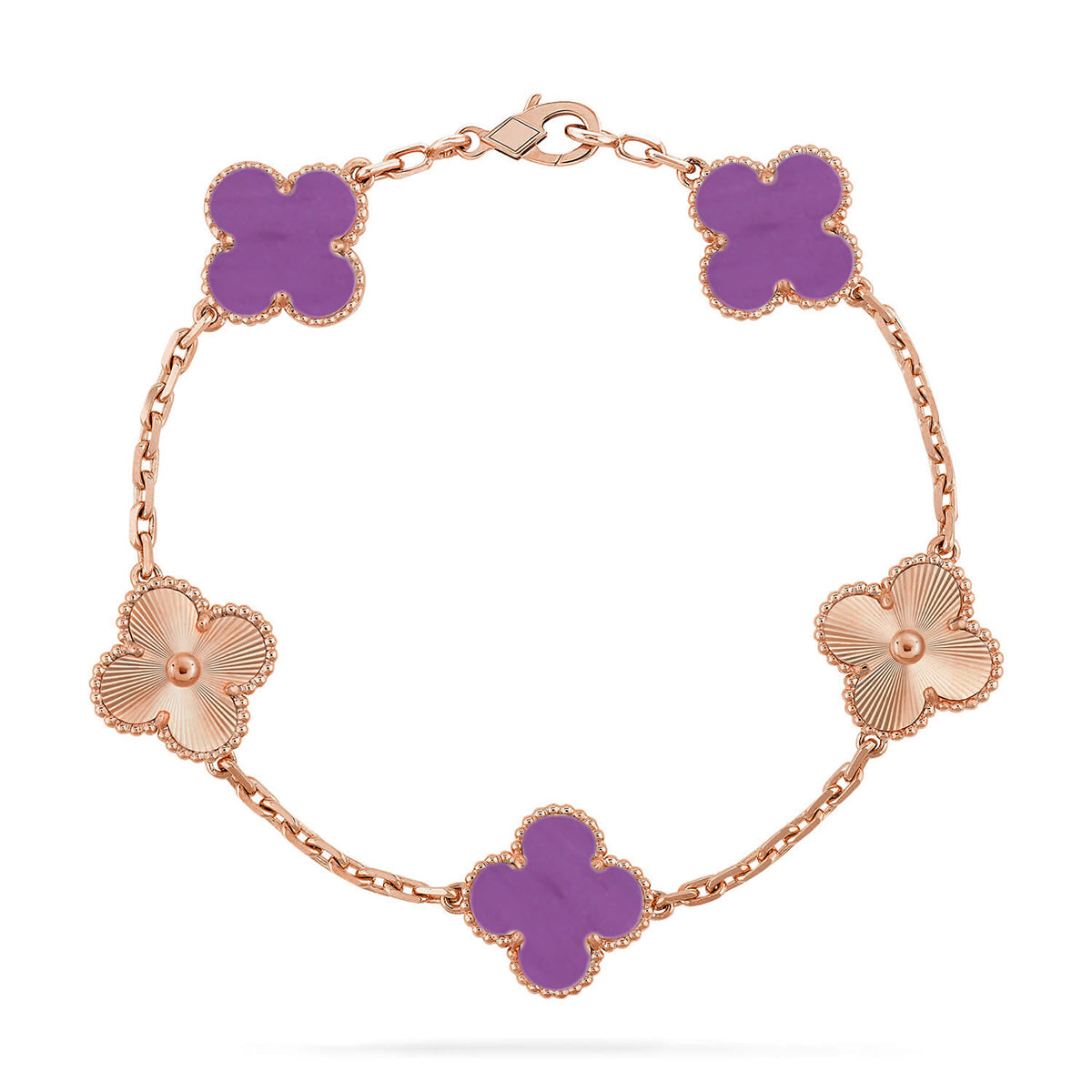 [Sophire Jewelry ] CLOVER 5 MOTIF VIOLET BRACELET COLLECTION